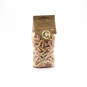 Maccheroncini rigati, “Rustica” organic semi-whole wheat pasta