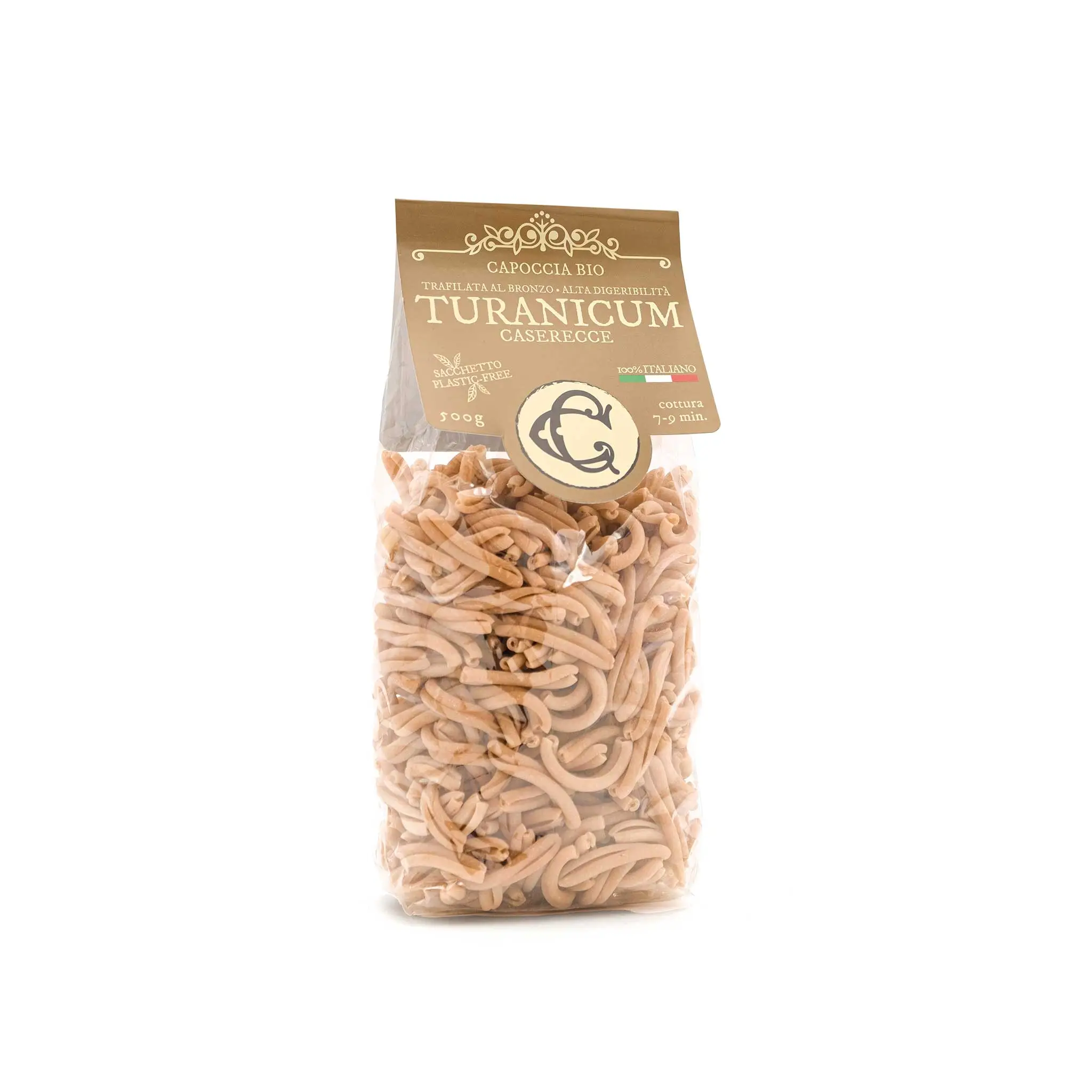 Caserecce Turanicum, organic pasta made from ancient grains.